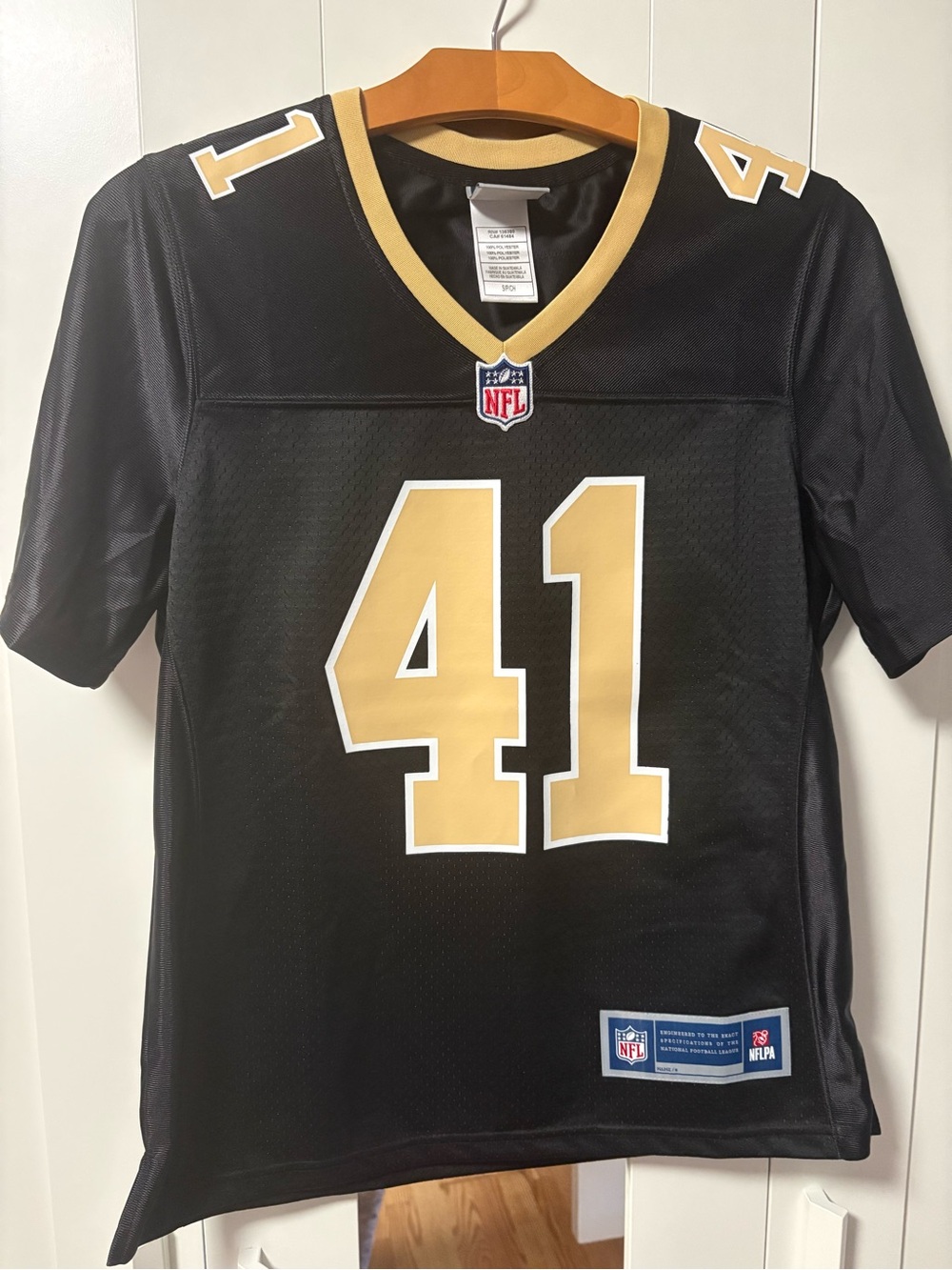 New Orleans Saints Alvin Kamara #41 NFL Jersey Black & Gold - Men SM/CH